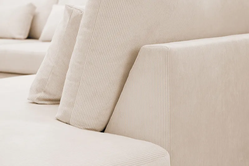 Grande 5-sits U-Soffa med Divan Vänster - Beige Manchester - Products - Möbler - Soffa - U-soffa