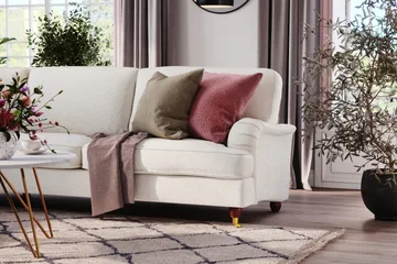 Howard Lyx 6-sits Vänstervänd L-formad Hörnsoffa i Bouclé - Vit - Products - Möbler - Soffa - Hörnsoffa