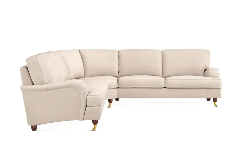 Howard Lyx 6-sits Vänstervänd L-formad Hörnsoffa i Tyg - Beige - Products - Möbler - Soffa - Hörnsoffa