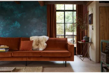 Lissbon 3-sits Sammetssoffa - Rost - Products - Möbler - Soffa - 3 sits soffa