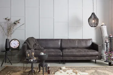 Lissbon 3-sits Soffa - Svart - Products - Möbler - Soffa - Skinnsoffa