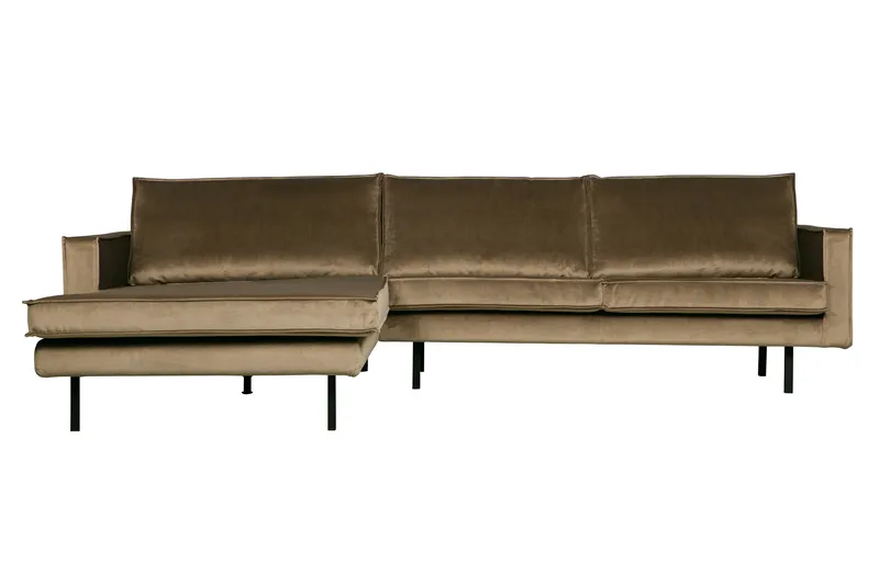 Lissbon Divansoffa Vänster - Taupe - Products - Möbler - Soffa - Sammetssoffa
