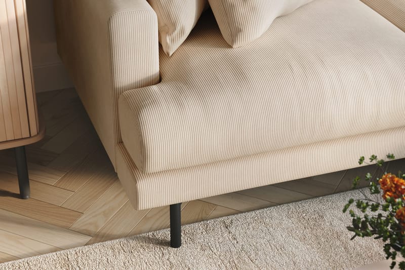 Menard 6-sits Högervänd L-formad Hörnsoffa i Manchester - Beige - Products - Möbler - Soffa - Hörnsoffa