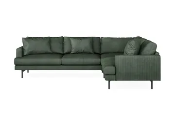 Menard 6-sits Högervänd L-formad Hörnsoffa i Manchester - Grön - Products - Möbler - Soffa - Hörnsoffa