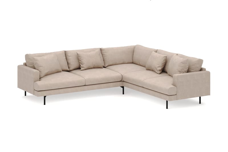 Menard 6-sits Högervänd L-formad Hörnsoffa i Tyg - Beige - Products - Möbler - Soffa - Hörnsoffa