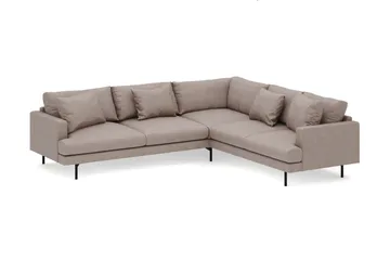 Menard 6-sits Högervänd L-formad Hörnsoffa i Tyg - Brun - Products - Möbler - Soffa - Hörnsoffa