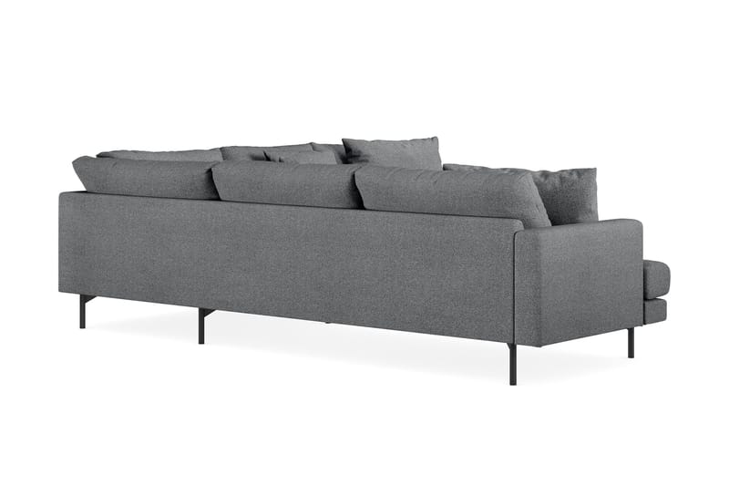 Menard 6-sits Högervänd L-formad Hörnsoffa i Tyg - Mörkgrå - Products - Möbler - Soffa - Hörnsoffa
