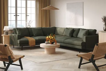 Menard 6-sits Vänstervänd L-formad Hörnsoffa i Manchester - Mörkgrön - Products - Möbler - Soffa - Hörnsoffa
