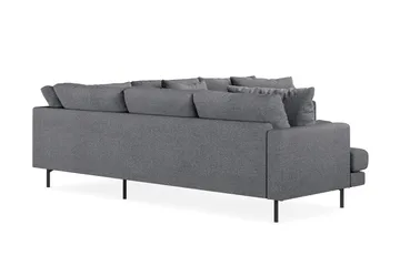 Menard 6-sits Vänstervänd L-formad Hörnsoffa i Tyg - Mörkgrå - Products - Möbler - Soffa - Hörnsoffa