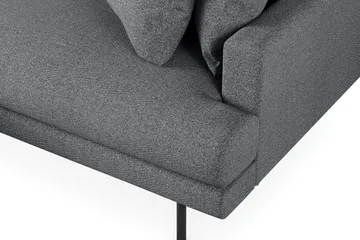 Menard 6-sits Vänstervänd L-formad Hörnsoffa i Tyg - Mörkgrå - Products - Möbler - Soffa - Hörnsoffa