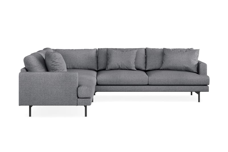 Menard 6-sits Vänstervänd L-formad Hörnsoffa i Tyg - Mörkgrå - Products - Möbler - Soffa - Hörnsoffa