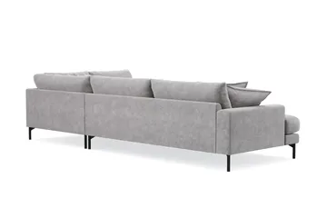 Menard Premium 5-sits Högervänd L-formad Djup Schäslongsoffa i Chenille - Grå - Products - Möbler - Soffa - Divansoffa & schäslongsoffa