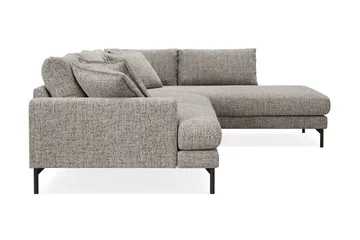 Menard Premium 5-sits Högervänd L-formad Djup Schäslongsoffa i Chenille - Grå - Products - Möbler - Soffa - Divansoffa & schäslongsoffa