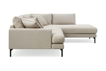 Menard Premium 5-sits Högervänd L-formad Djup Schäslongsoffa i Tyg - Beige - Products - Möbler - Soffa - Divansoffa & schäslongsoffa