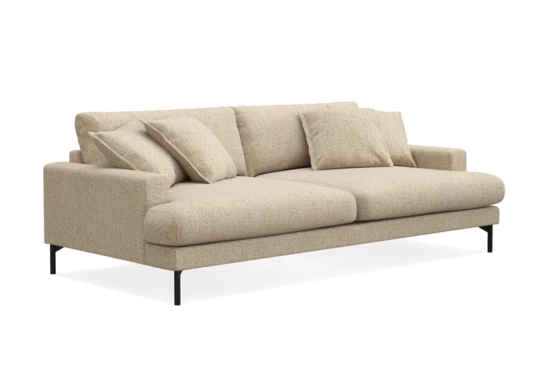 Menard Premium 4-sits Djup Soffa i Chenille - Beige - Products - Möbler - Soffa - 4 sits soffa