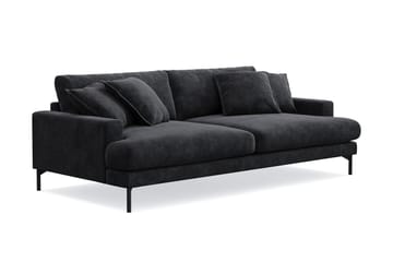 Menard Premium 4-sits Djup Soffa i Chenille - Svartt - Products - Möbler - Soffa - 4 sits soffa
