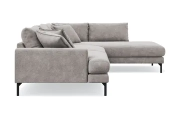 Menard Premium 5-sits Högervänd L-formad Djup Schäslongsoffa i Chenille - Grå/Brun - Products - Möbler - Soffa - Divansoffa & schäslongsoffa