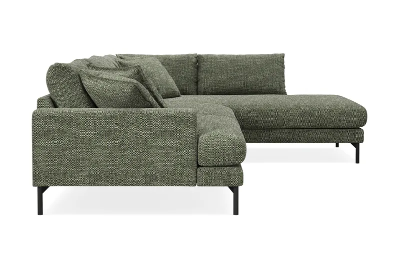 Menard Premium 5-sits Högervänd L-formad Djup Schäslongsoffa i Chenille - Grön - Products - Möbler - Soffa - Divansoffa & schäslongsoffa