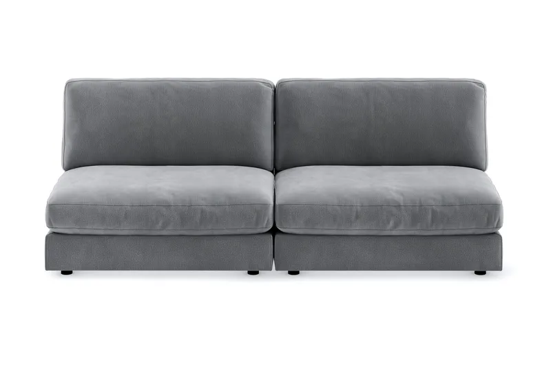 Arken 4-sits Modulsoffa i Sammet, Ljusgrå