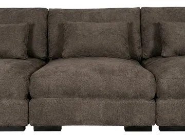 Dubai 3-sits soffa Extra Djup i Chenille - Mörkbrun - Products - Möbler - Soffa - Modulsoffa - Komplett modulsoffa