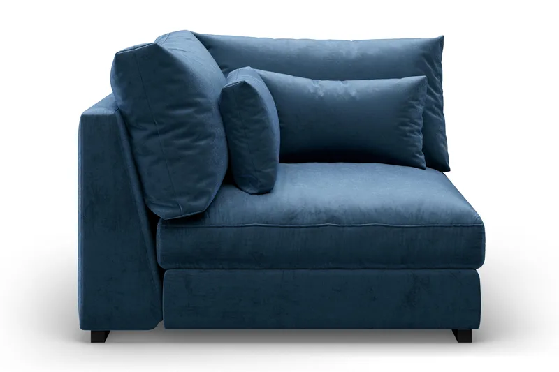 Dubai Hörnmodul Sammet - Blå - Products - Möbler - Soffa - Modulsoffa - Hörnmodul