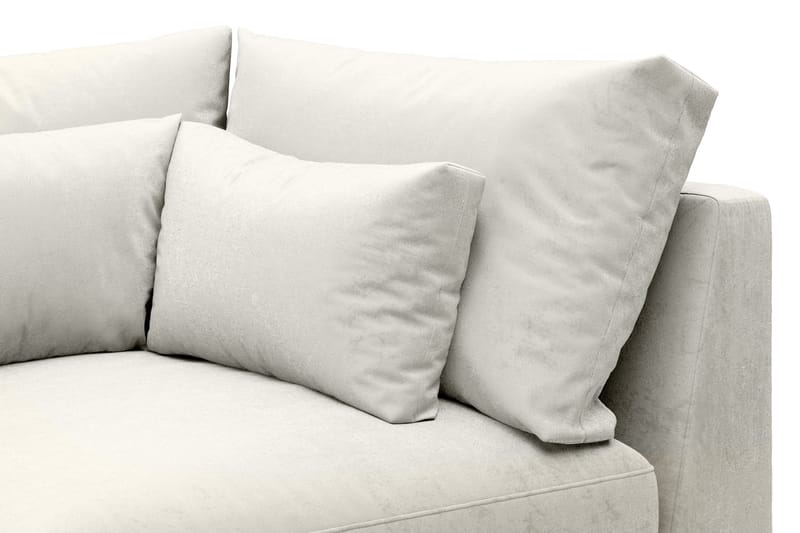Dubai Hörnmodul Sammet Extra Djup - Vit - Products - Möbler - Soffa - Modulsoffa - Hörnmodul