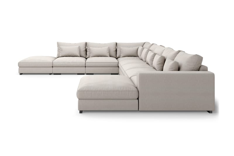 Dubai Stor U-modulsoffa Byggbar med Divan Höger Extra Djup - Ljus / Beige - Products - Möbler - Soffa - Modulsoffa - Komplett modulsoffa