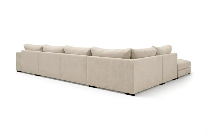 Dubai U-modulsoffa med Divan Höger Extra Djup i Chenille - Beige - Products - Möbler - Soffa - Modulsoffa - Komplett modulsoffa