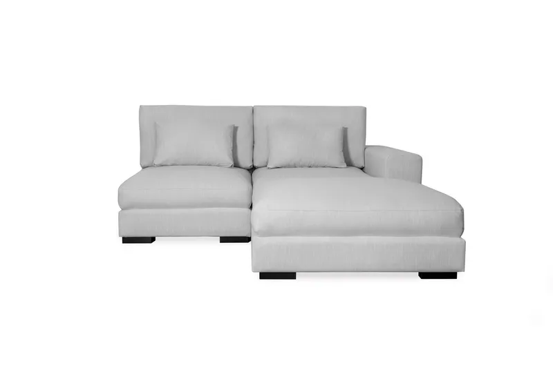 Dubai Divansoffa Höger Extra Djup - Ljusgrå - Products - Möbler - Soffa - Modulsoffa - Komplett modulsoffa