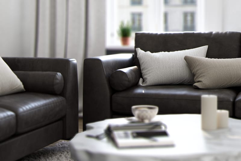 Ocean Lyx 3-sits Soffa i Konstläder - Svart - Products - Möbler - Soffa - 2 sits soffa