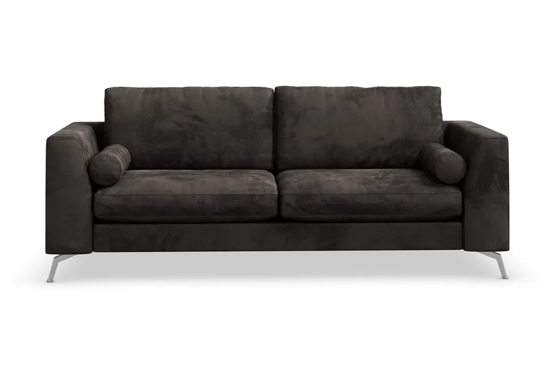 Ocean Lyx 3-sits Soffa - Mörkgrå/Sammet - Products - Möbler - Soffa - 2 sits soffa