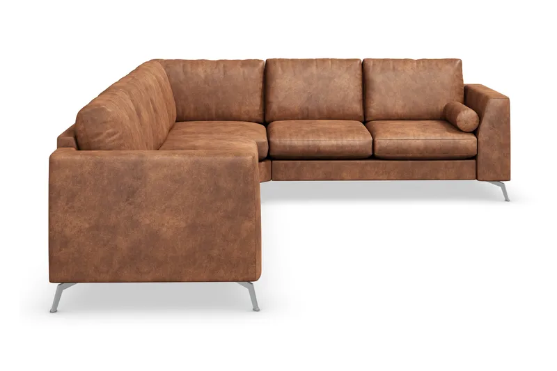 Ocean Lyx 5-sits Vändbar L-formad Hörnsoffa i Konstläder - Brun - Products - Möbler - Soffa - Hörnsoffa
