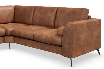 Ocean Lyx 5-sits Vändbar L-formad Hörnsoffa i Konstläder - Brun - Products - Möbler - Soffa - Hörnsoffa
