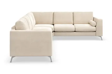 Ocean Lyx 5-sits Vändbar L-formad Hörnsoffa i Sammet - Beige - Products - Möbler - Soffa - Hörnsoffa