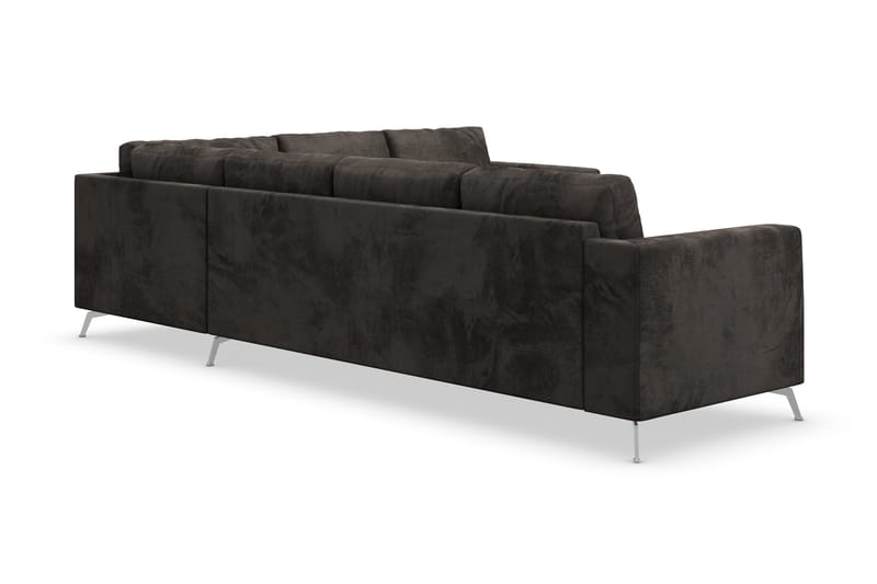 Ocean Lyx 5-sits Vändbar L-formad Hörnsoffa i Sammet - Mörkgrå - Products - Möbler - Soffa - Hörnsoffa