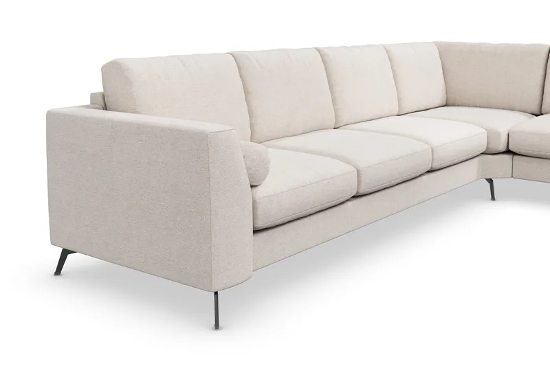 Ocean Lyx 5-sits Vändbar L-formad Hörnsoffa i Tyg - Beige - Products - Möbler - Soffa - Hörnsoffa