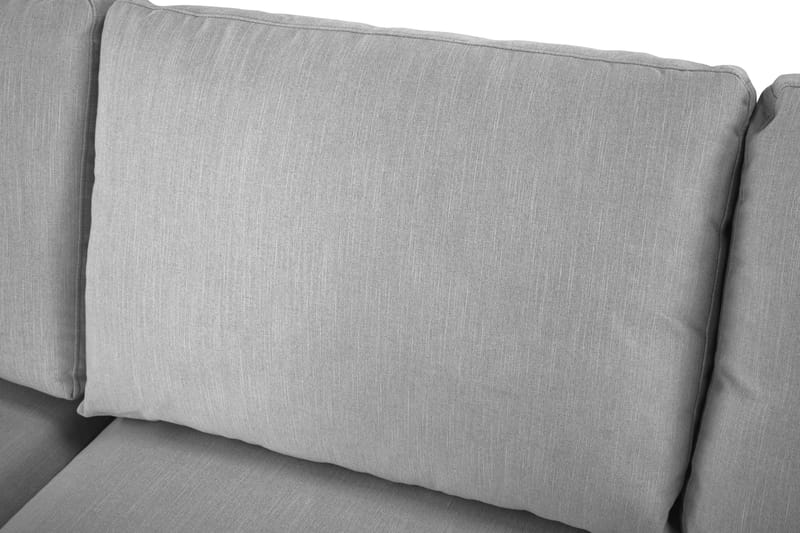 Ocean Lyx 6-sits Vänstervänd U-formad Soffa med Divan och Schäslong + Fotpall i Tyg - Grå - Products - Möbler - Soffa - U-soffa
