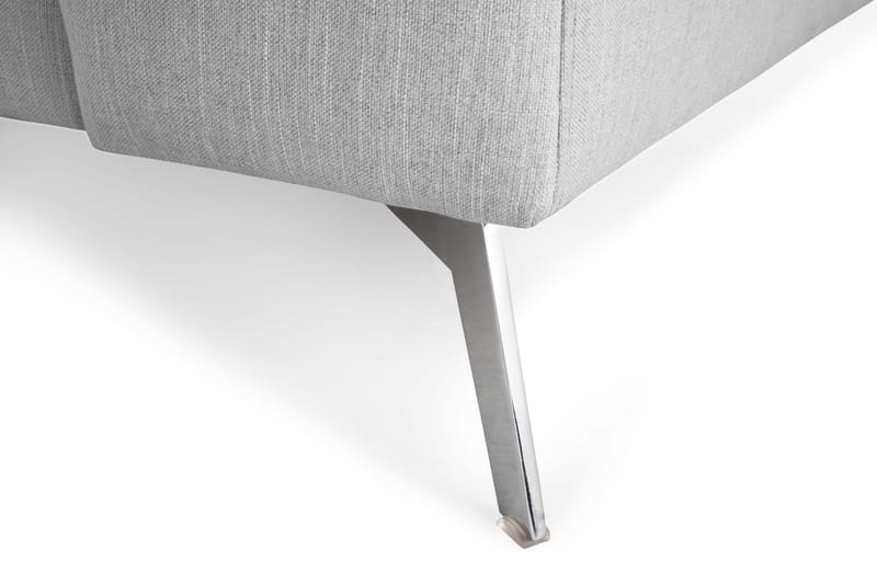 Ocean Lyx 6-sits Vänstervänd U-formad Soffa med Divan och Schäslong + Fotpall i Tyg - Grå - Products - Möbler - Soffa - U-soffa