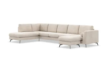 Ocean Lyx U-soffa med Schäslong Vänster - Beige - Products - Möbler - Soffa - U-soffa