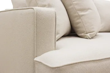 Rossita 3-sits Djup Soffa med Hel dyna i Bouclé - Beige - Products - Möbler - Soffa - 3 sits soffa