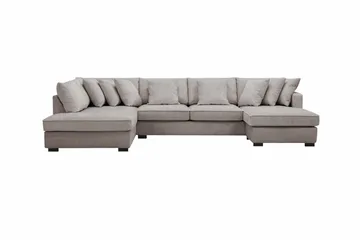 Rossita 5-sits Vänstervänd U-formad Djup Soffa med Divan och Schäslong i Chenille