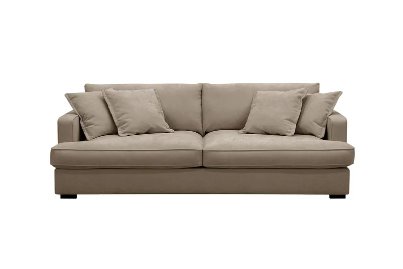Rossita Lyx 2,5-sits Extra djup Soffa i Tyg - Brun - Products - Möbler - Soffa - 3 sits soffa