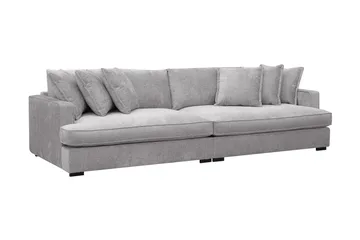 Rossita Lyx 4-sits Extra djup Soffa i Chenille - Grå - Products - Möbler - Soffa - 4 sits soffa