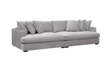 Rossita Lyx 4-sits Extra djup Soffa i Chenille - Grå - Products - Möbler - Soffa - 4 sits soffa