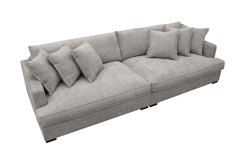 Rossita Lyx 4-sits Extra djup Soffa i Chenille - Ljusgrå - Products - Möbler - Soffa - 4 sits soffa