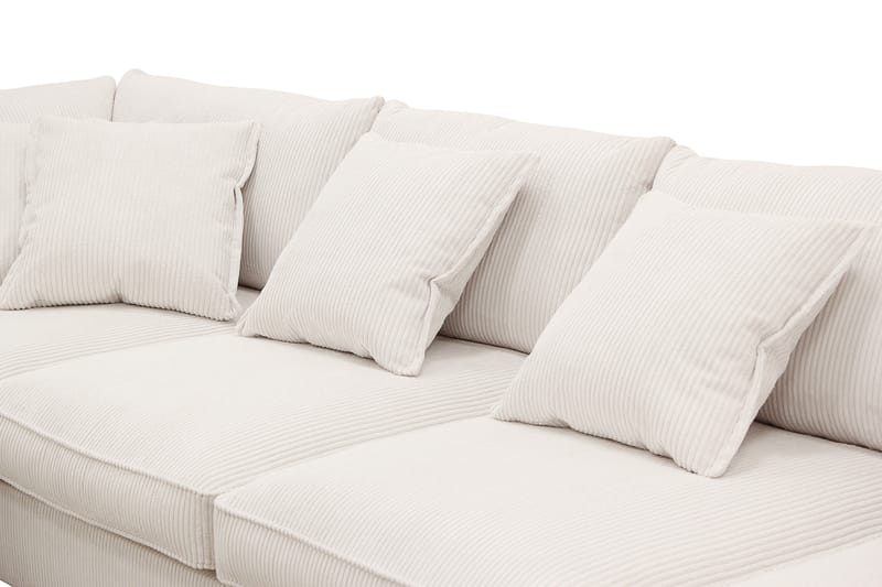 Rossita Lyx 5-sits Högervänd U-formad Extra djup Soffa med Divan och Schäslong i Manchester - Naturvit - Products - Möbler - Soffa - U-soffa