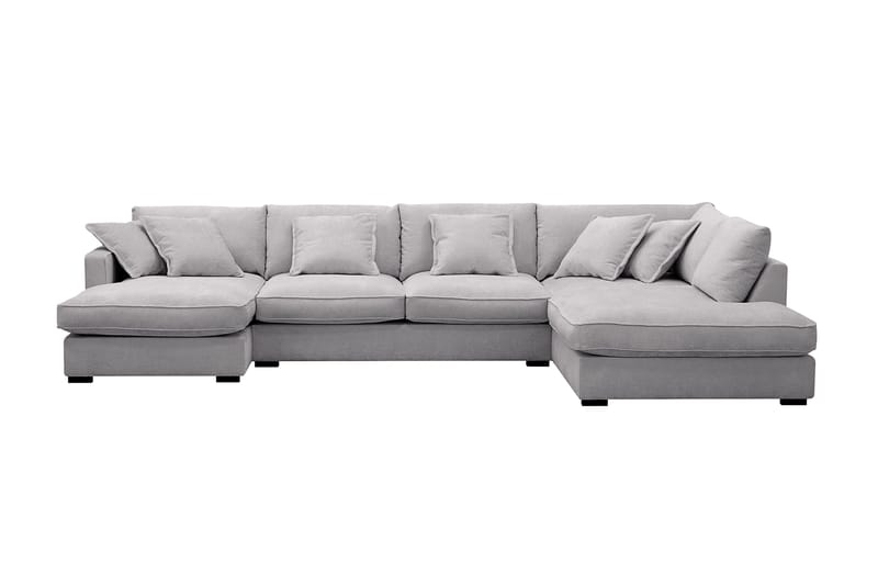 Rossita Lyx 5-sits Vänstervänd U-formad Extra djup Soffa med Divan och Schäslong i Chenille - Grå - Products - Möbler - Soffa - U-soffa