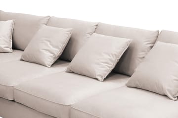 Rossita Lyx 6-sits Högervänd U-formad Extra djup Soffa med Divan och Schäslong i Sammet - Beige - Products - Möbler - Soffa - Sammetssoffa