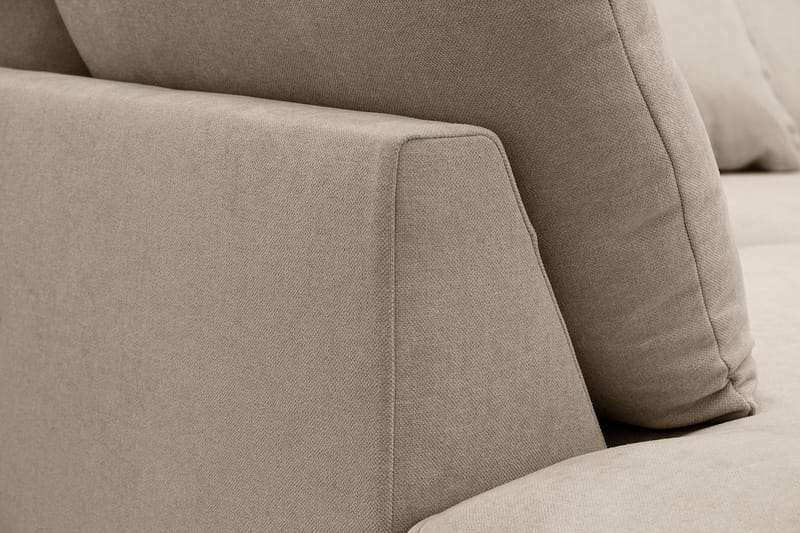 Rossita Lyx 6-sits Högervänd U-formad Extra djup Soffa med Divan och Schäslong i Tyg - Brun - Products - Möbler - Soffa - U-soffa