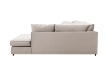 Rossita Lyx 6-sits Vänstervänd U-formad Extra djup Soffa med Divan och Schäslong i Sammet - Beige - Products - Möbler - Soffa - Sammetssoffa